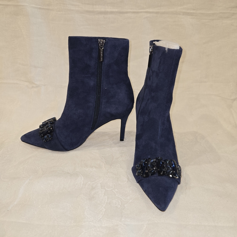 Karl Lagerfeld Midnight Blue Heeled Boots